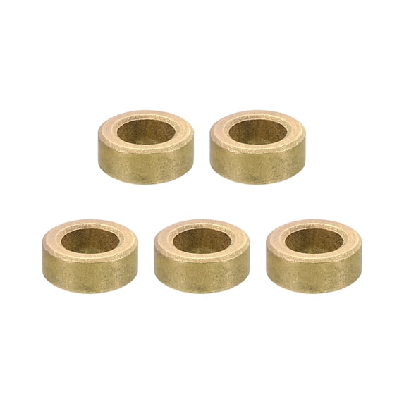 M6 Brass Spacers, 5 Pcs Metal Spacer Brass 6mm ID x 10mm OD x 4mm L Screw Standoff for 1/4inch or M6 Screw Bolts