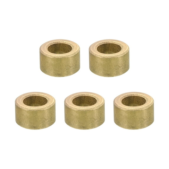 M6 Brass Spacers, 5 Pcs Metal Spacer Brass 6mm ID x 10mm OD x 6mm L Screw Standoff for 1/4inch or M6 Screw Bolts