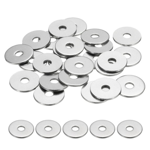 M6 Flat Washer for Screw, 30Pcs 304 Stainless Steel Washers 6MM ID x 25MM OD x 2MM Thick(Silver Tone)