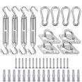 thumbnail image 1 of M6 Heavy Duty Sun Shade Sail Hardware Kit for Garden Rectangle and Square Sun Shade Sail Installation, Awning Attachment Set - 304 Stainless Steel Sun Shade Sail Fixing Kit, 1 of 5