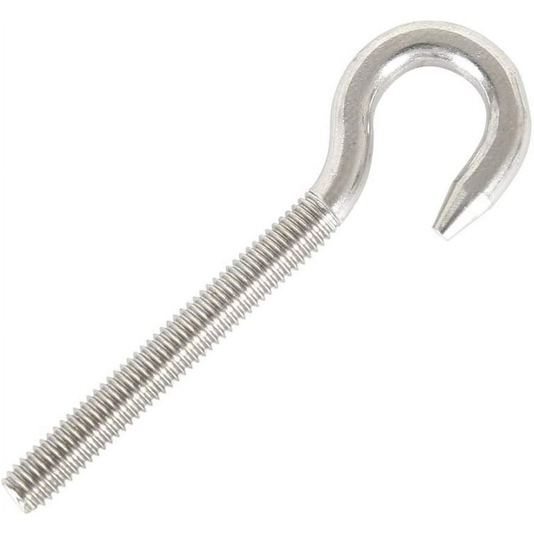 M6 Hook Screw Ring Hook 304 Stainless Steel High Hardness Steel Hook  Hanging Item Screw Hook For Hanging Chandeliers Crafts 10Pcs