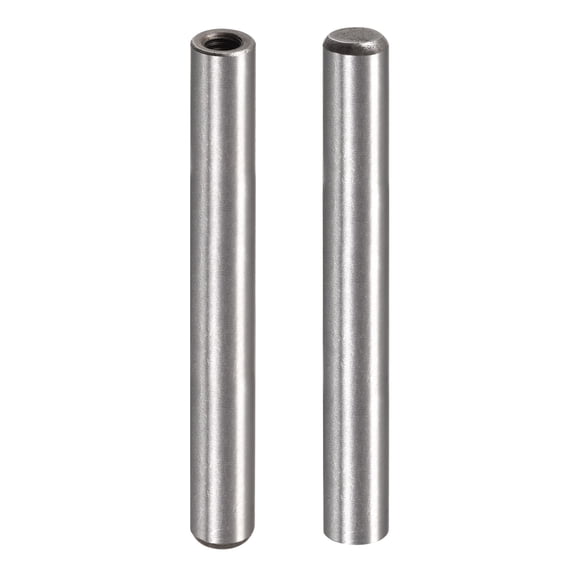 M6 Internal Thread Dowel Pin 2 Pack 10x90mm Chamfering Flat Carbon Steel Cylindrical Pin
