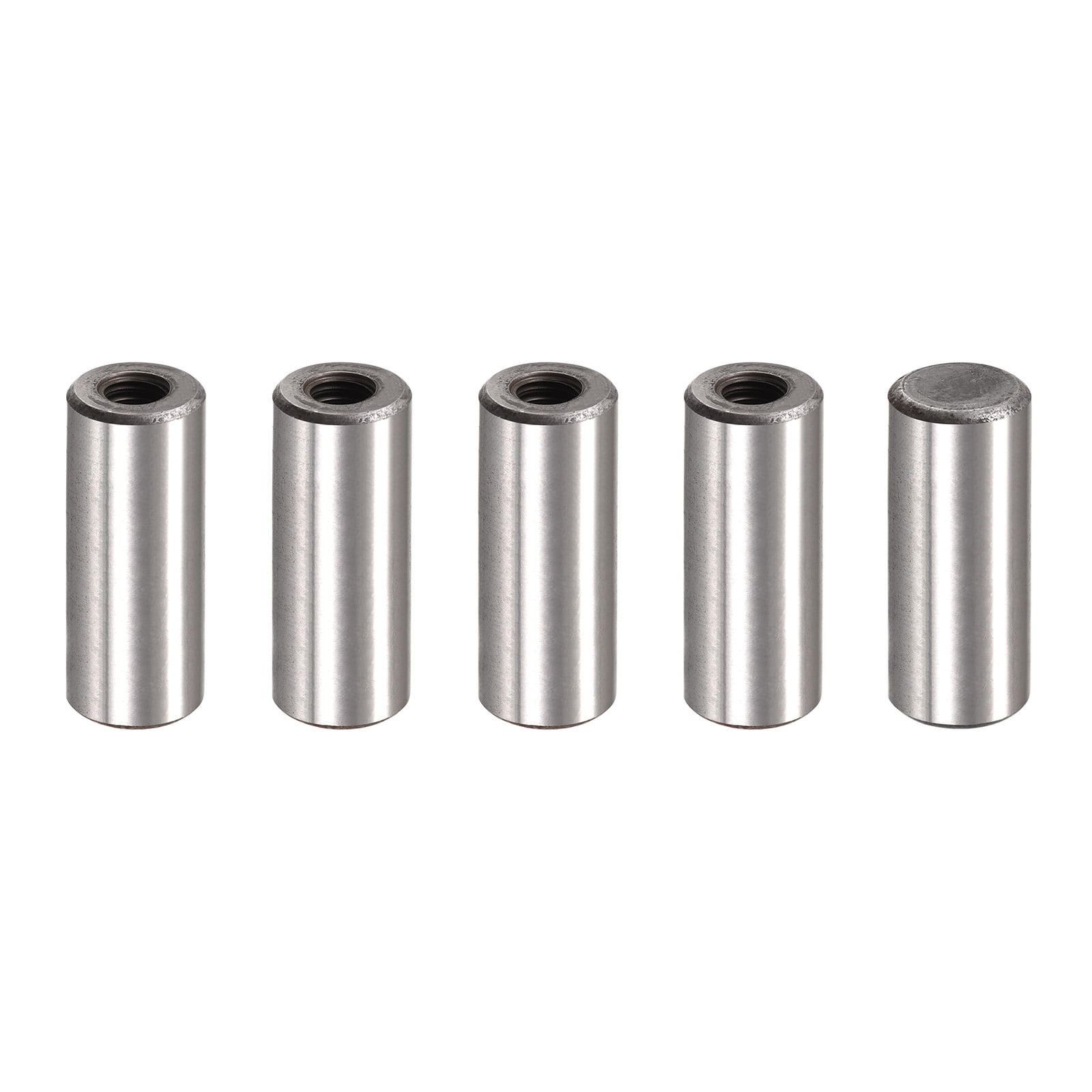 M6 Internal Thread Dowel Pin 5 Pack 12x30mm Chamfering Flat Carbon