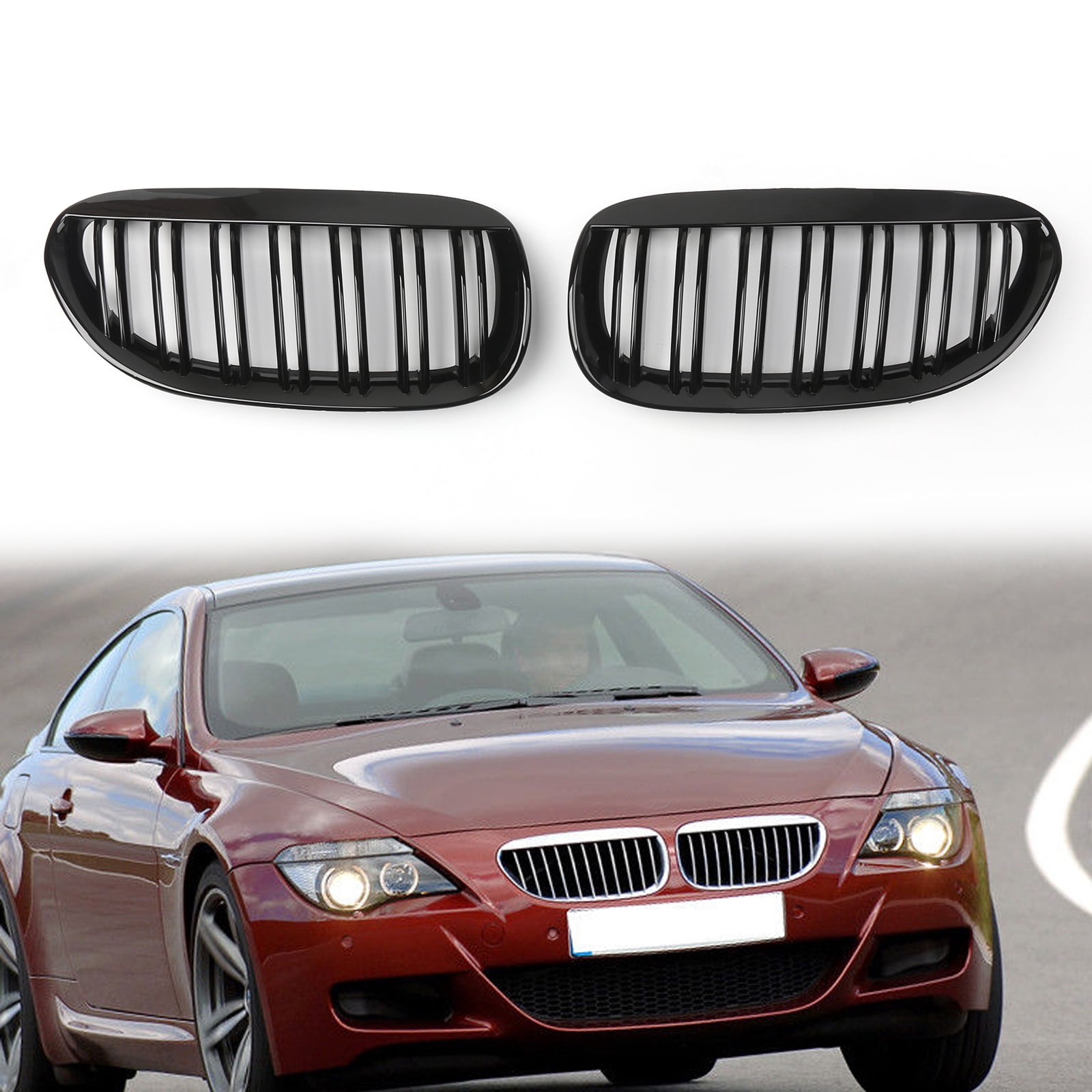 M6 Look For BMW E63 E64 LCI Convertible/Coupe Double Line Front Grille ...