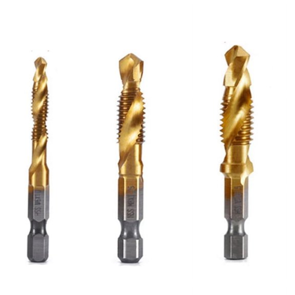 M6+M8+M10 Hex Shank HSS Screw Thread Metric Tap Drill Bits