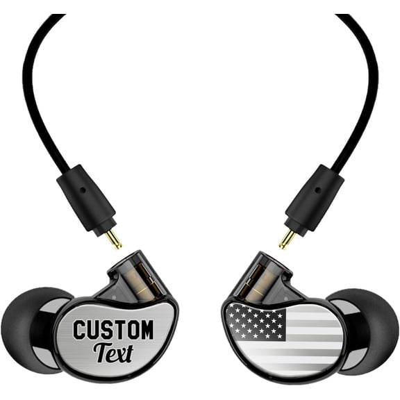 M6 PRO In-Ear Monitor Headphones with Custom Metal Faceplates, Noise-Isolating Professional Earbuds with Replaceable Cables