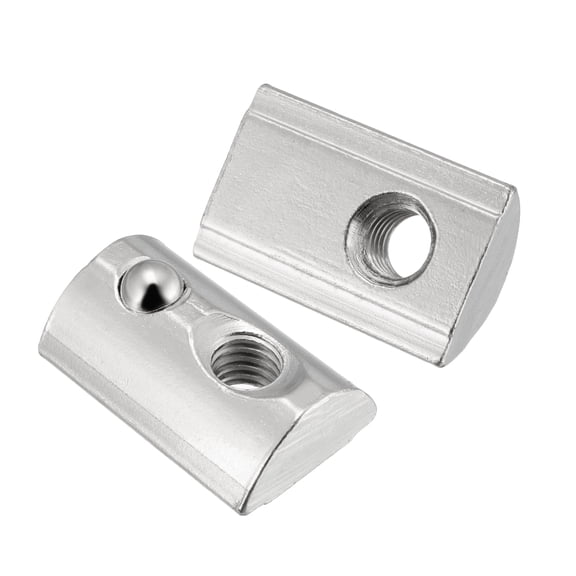 M6 Roll Ball Elastic Nuts for 4545 Series Aluminum Extrusion Profile for 9.8mm T Slot 12 Pcs