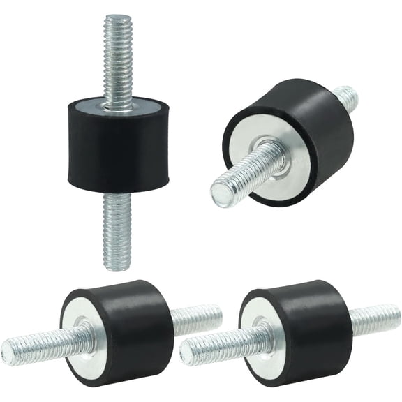 M6 Rubber Isolator Mounts 20 x 15 mm, 4 Pcs Rubber Studs Shock Absorber Anti-Vibration Isolator Mounts, Rubber Vibration Isolator Mounts