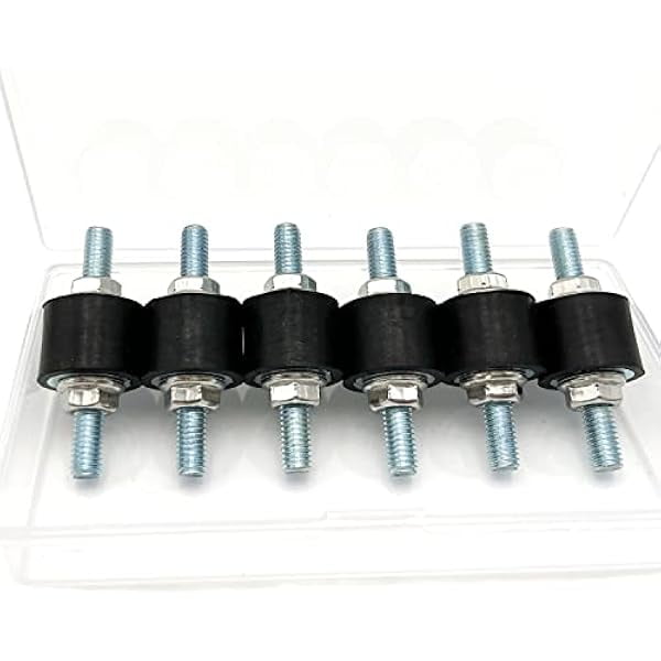 Set Di 4 Supporti Isolatori Antivibranti In Gomma Con Borchie M8 1 25 Per Motori V 808702