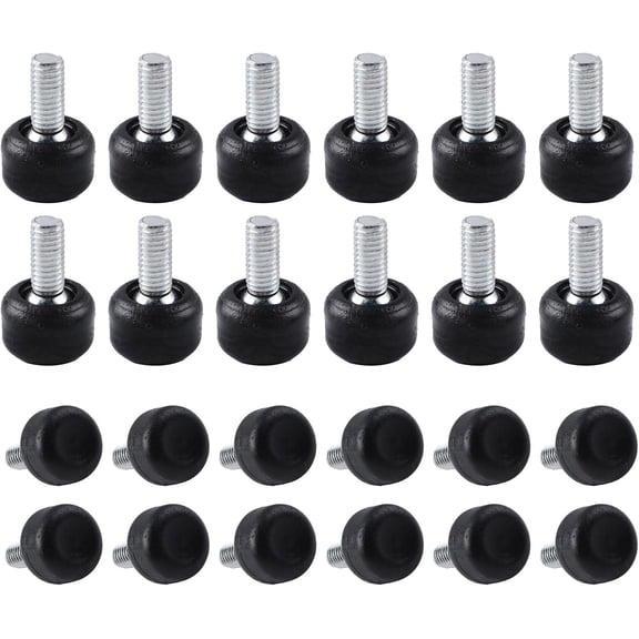 M6 Screw in Furniture Levelers, 24pcs Thread Angle Height Adjustable Furniture Levelers Stainless Steel Screw Foot Levelers for Table Chair Legs