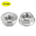 thumbnail image 1 of M6 Serrated Flange Hex Lock Nuts 316 Stainless Steel 10 Pcs, 1 of 5
