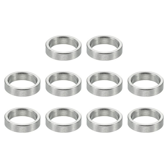 M6 Stainless Steel Spacers, 10 Pcs Metal Spacer Stainless Steel 6.1mm ID x 8mm OD x 2mm L for 1/4" or M6