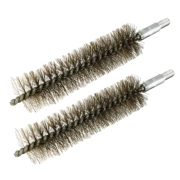 M6 Steel Wire Pipe Tube Sweep Cleaning Chimney Brush 25mm Diameter 2Pcs