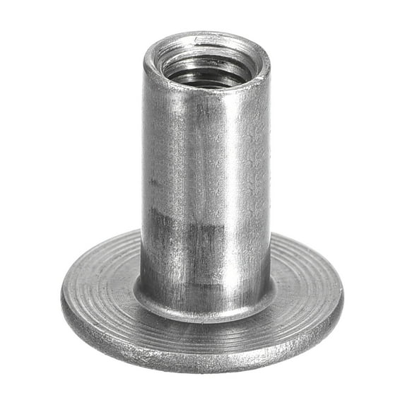 M6 T-nuts, 24 Pack Carbon Steel Tee Nuts, Round Base Weld Nuts 20mm Height