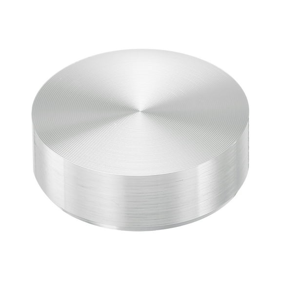 M6 Thread 20mm Diameter Round Shape Aluminum Disc Hardware 1pack, Aluminum Circle Disc Glass Top Adapter, Silver