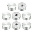 thumbnail image 1 of M6 Thread 20mm Diameter Round Shape Aluminum Disc Hardware 8pack Aluminum Circle Disc Glass Top Adapter for Glass Table, 1 of 5