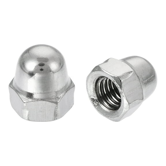 M6 Thread Dia 304 Stainless Steel Dome Head Cap Acorn Hex Nuts 20Pcs