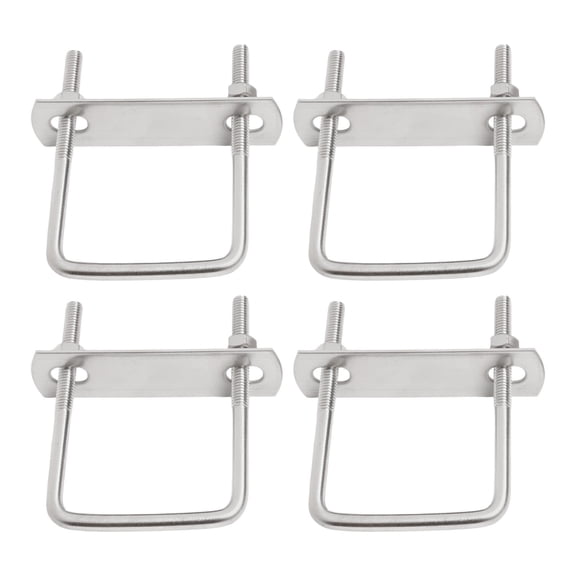 M6 U Bolts Pack of 4 Size 50mm x 80mm Perfect for Secure Installations