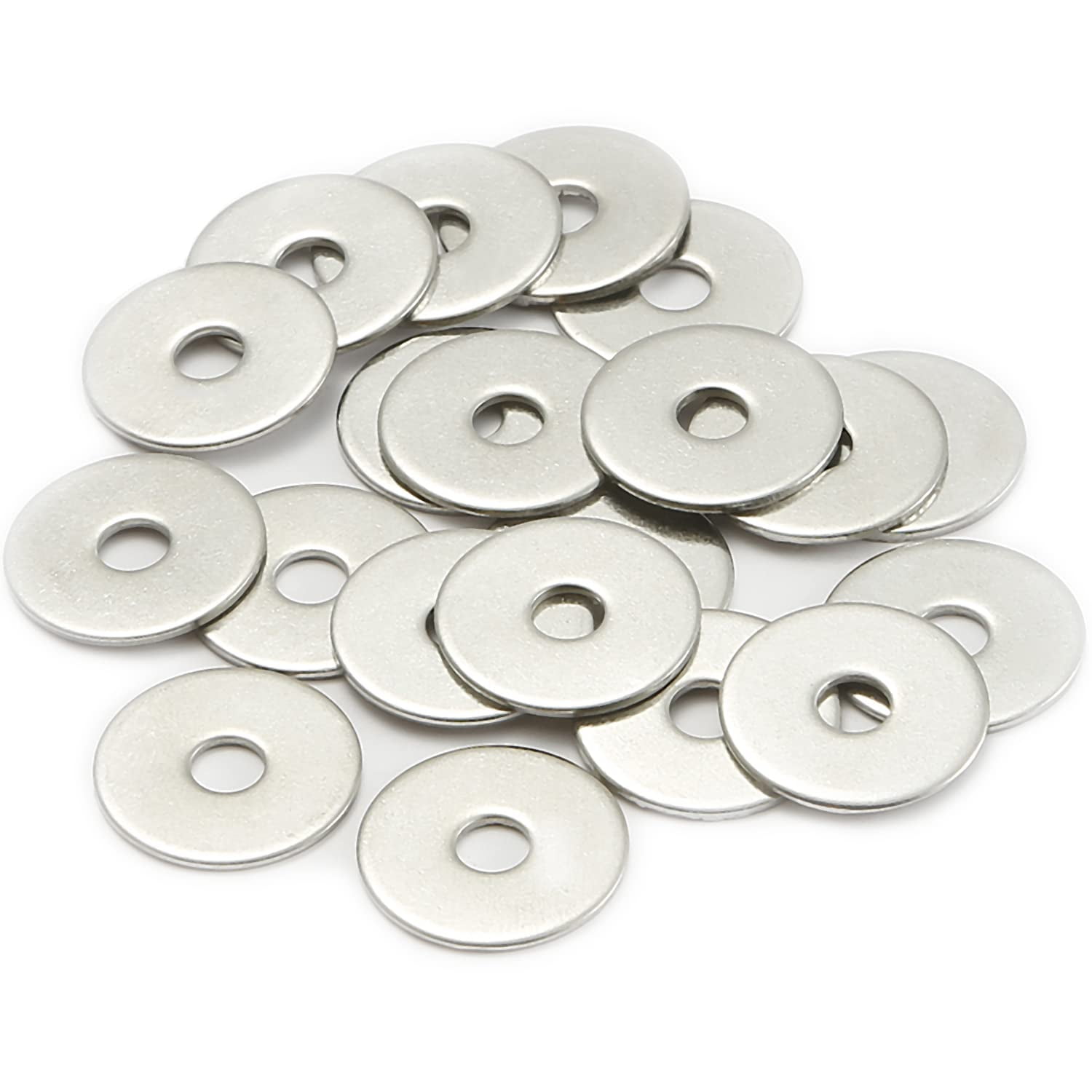 M6 Washers, 20Pack, A2 304 Stainless Steel Flat Penny Washers