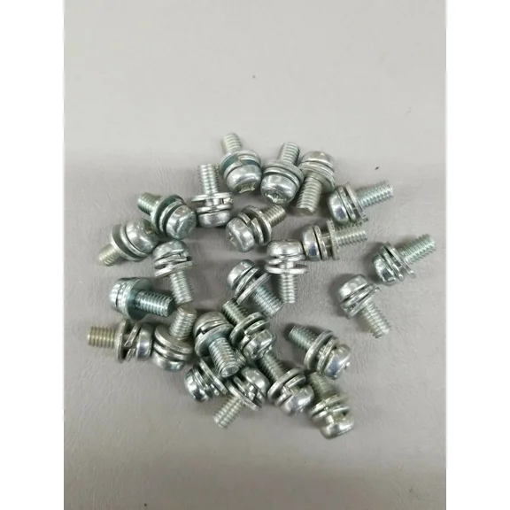M6 X 10Mm Metric Phillips Pan Head Machine Screws Sems Lock Washer Zinc Steel Nh
