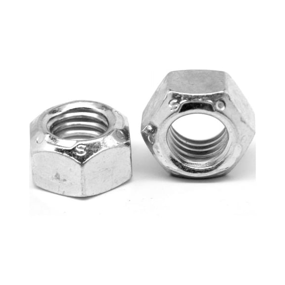 M6 x 1.00 Coarse Thread DIN 980 Class 8 Automation (Stover All Metal) Locknut Medium Carbon Steel Zinc Plated and Wax Pk 50