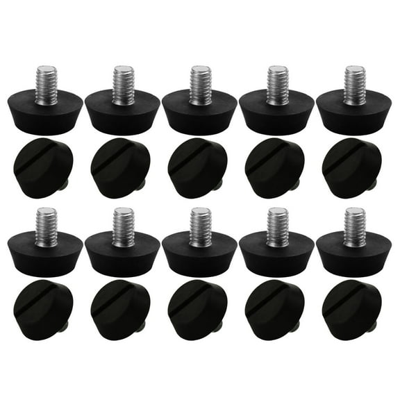 M6 x 10 x 20mm Leveling Feet Adjustable Leveler Protector for Sofa Leg 20pcs