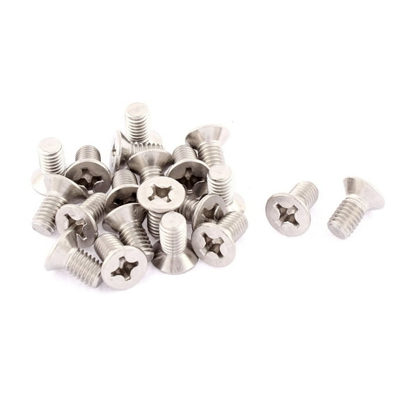 M6 x 12mm Flat Head Countersunk Bolts Machine Screws 20pcs