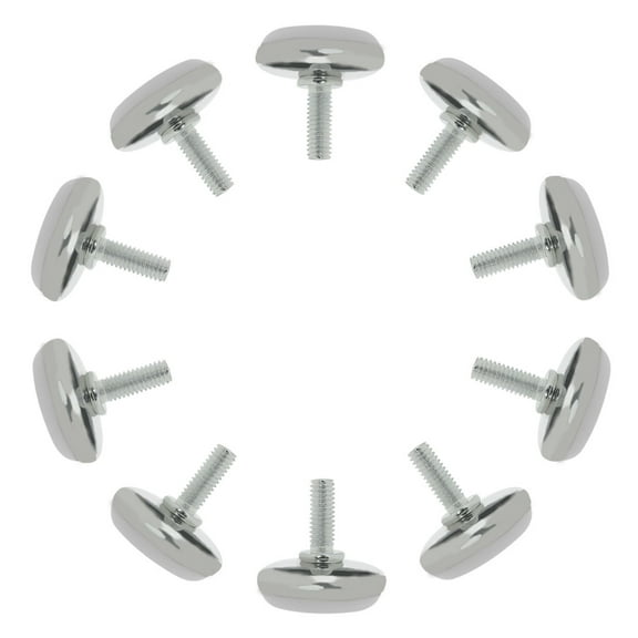 M6 x 15 x 30mm Furniture Leveling Feet Adjustable Leveler for Cabinet Leg 10pcs