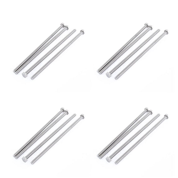 M6 x 150mm Fully Threaded Stainless Steel Hex Screw Bolt 16 Pcs
