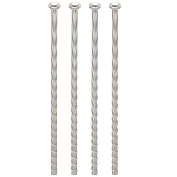 M6 x 150mm Fully Threaded Stainless Steel Hex Head Screw Bolt 4 Pcs