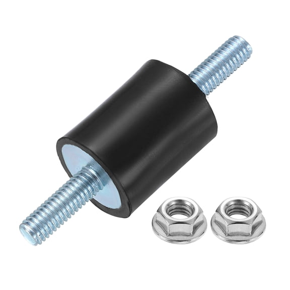M6 x 18mm Rubber Mounts, 25 x 19mm Rubber Vibration Isolator with Nuts