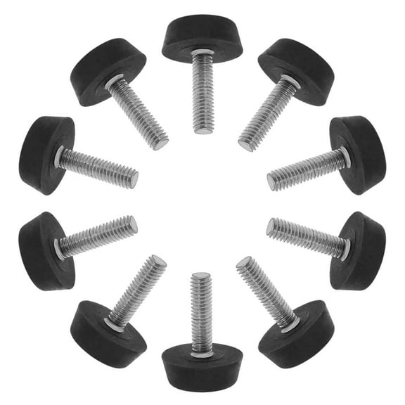M6 x 22 x 22mm Furniture Glide Leveling Feet Floor Protector for Table Leg 10pcs
