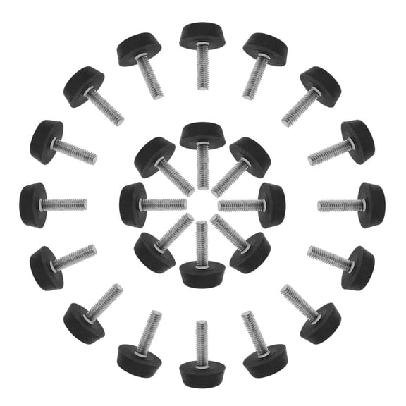 M6 x 22 x 22mm Furniture Glide Leveling Feet Floor Protector for Table Leg 24pcs