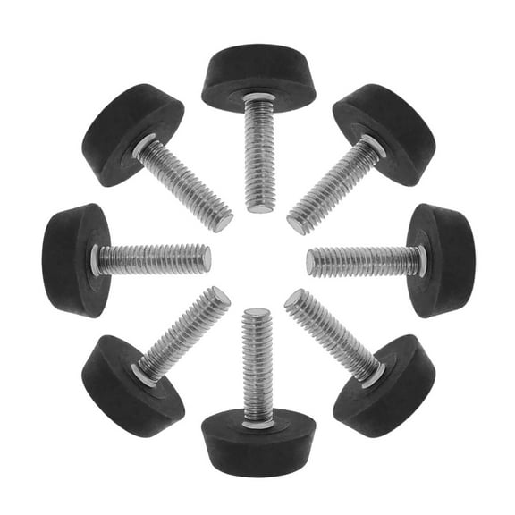 M6 x 22 x 22mm Furniture Glide Leveling Feet Floor Protector for Table Leg 8pcs