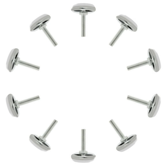 M6 x 25 x 30mm Furniture Leveling Feet Adjustable Leveler for Cabinet Leg 10pcs