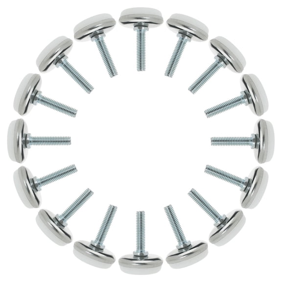 M6 x 25 x 30mm Leveling Feet Adjustable Leveler for Desk Chair Machine Leg 16pcs