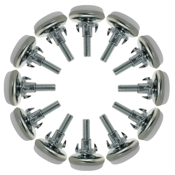 M6 x 25 x 30mm Leveling Feet Adjustable Leveler for Furniture Table Leg 12pcs