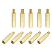 M6 x 30 mm + 8 mm Male to Female Hex Brass Spacer Standoff 10 Pcs