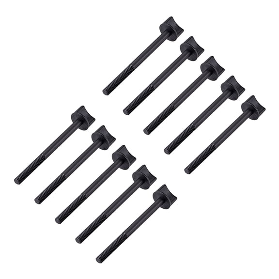M6 x 30mm Thumb Screw Bolt 75mm Rod Hand Driven Spade Nylon Plastic Screws Partial Thread for RC Model Aircraft 10 Pcs