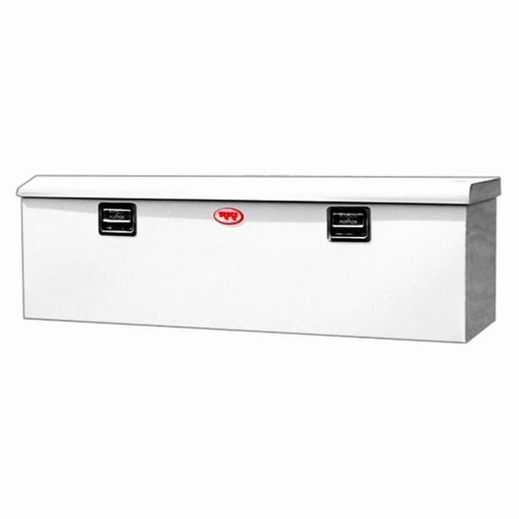 M60-1NM Single Lid Steel Chest Tool Box for 8 ft. Beds - White