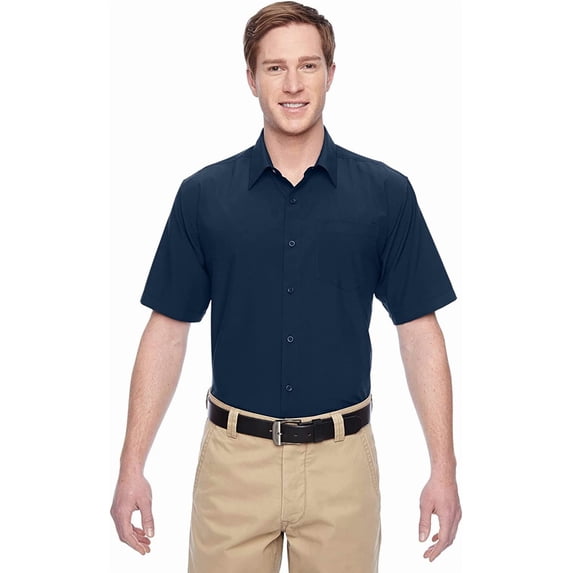 M610S Harriton Men's Paradise Short-Sleeve Performance Shirt Navy XL