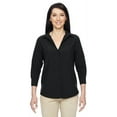 thumbnail image 1 of M610W Harriton Ladies' Paradise 3/4-Sleeve Performance Shirt Black L, 1 of 3