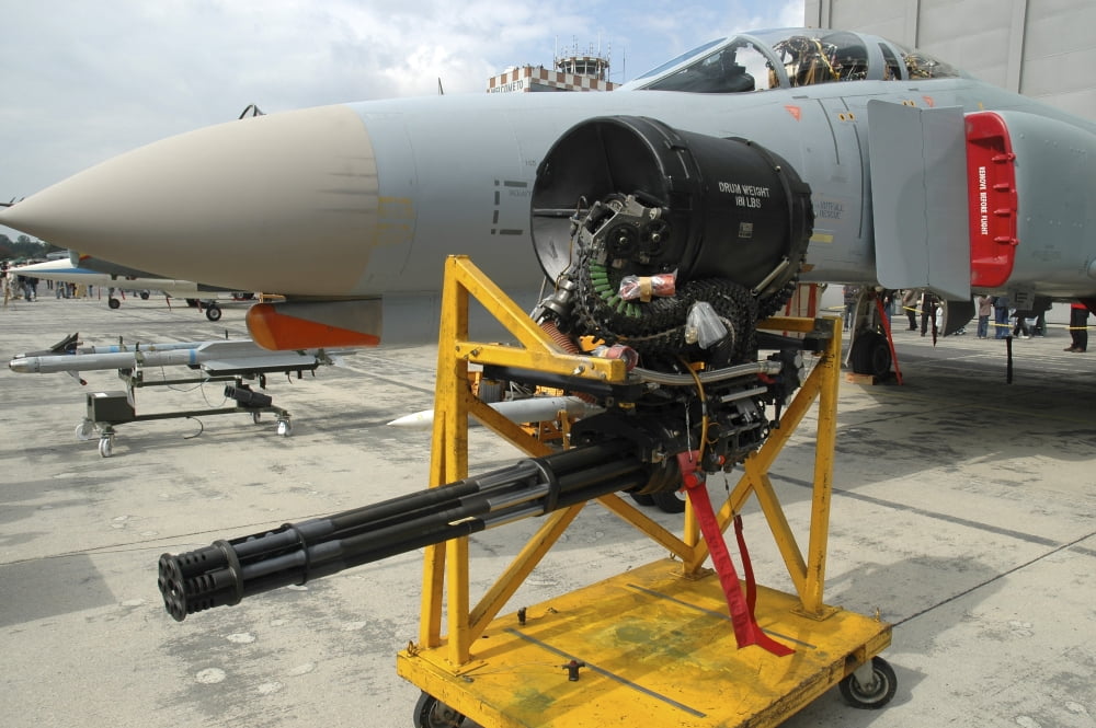 M61A1 20mm Vulcan gun from a German Air Force F-4F Phantom Canvas Art - Riccardo NiccoliStocktrek Images (34 x 23)