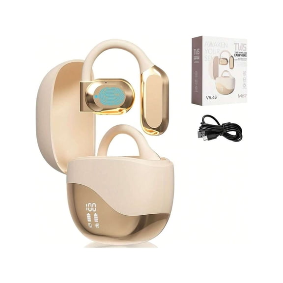 M62 Real Time Language Translator Earbuds Open Ear AI Translation Earbuds Translation Pods Translator Earbuds For Android IOS, 144 Languages Translator Pods For IOS & Android