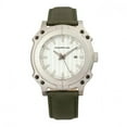 thumbnail image 1 of M68 Series Leather-Band Watch W/ Date - Silver/Olive, 1 of 1
