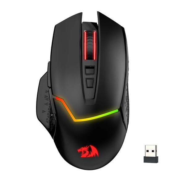 M690 Max Wireless Gaming Mouse Tri-mode Rgb Mice W/ 7 Macro Buttons 12800 Dpi 400mah Rechargeable For Pc/mac/laptop