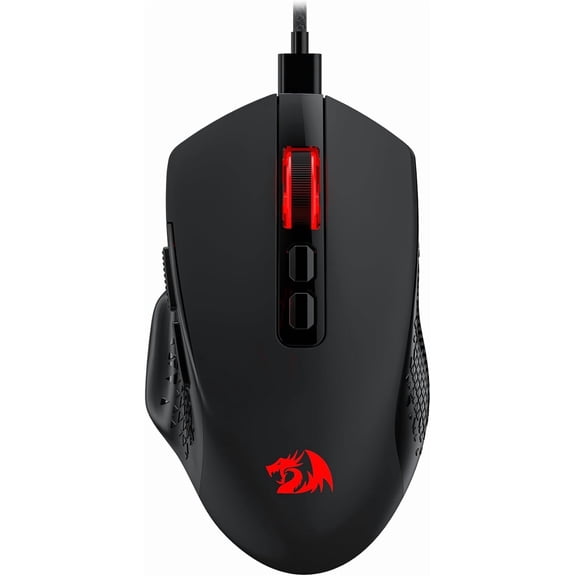 M695 Wired Gaming , 24,000 DPI Optical Gaming Mice with 7 Programmable Buttons, Build, Software Supports DIY Keybinds & DPI, Black