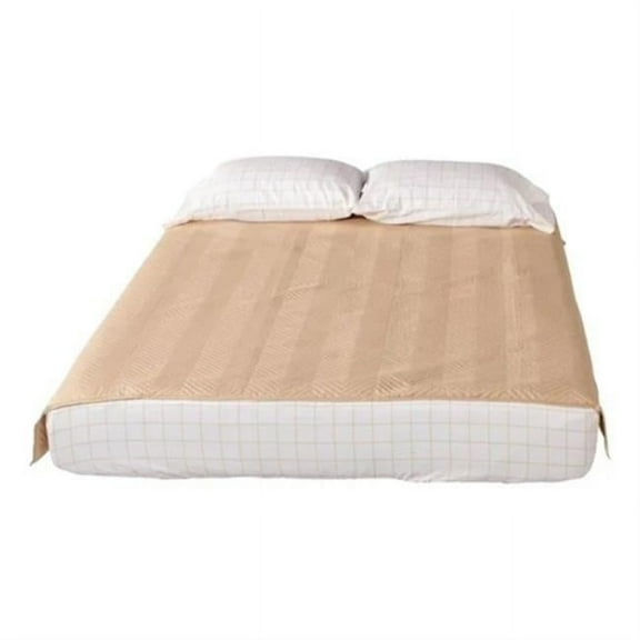 M6V-2022107829 Thomas Payne Microfiber 3-In-1 Tuck Bedding Set - Tan Check - Size Short Queen