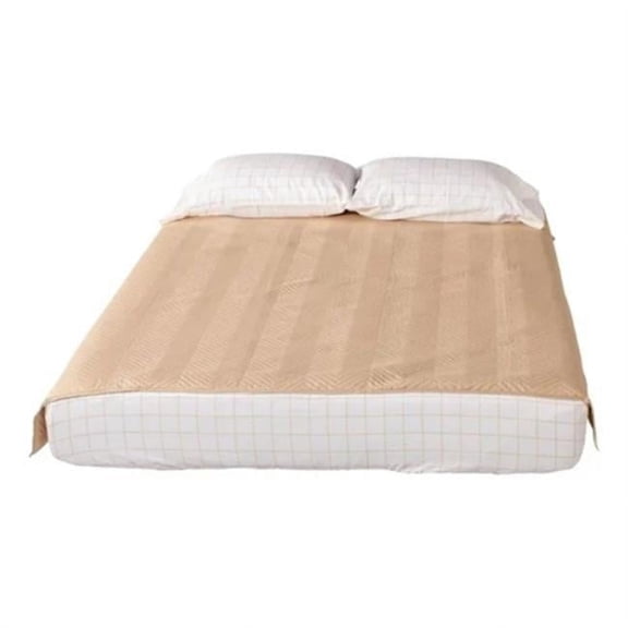 M6V-2022107830 Thomas Payne Microfiber 3-In-1 Tuck Bedding Set - Tan Check - Size Queen