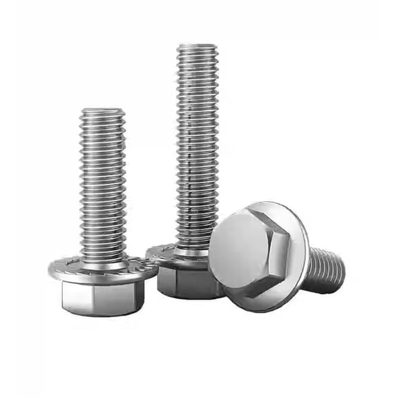 M6X20(10pcs)Serrated Flange Hex Head Bolts Screws, 304 Stainless Steel 18-8, Fully Threaded,Hex Head Bolts Screws